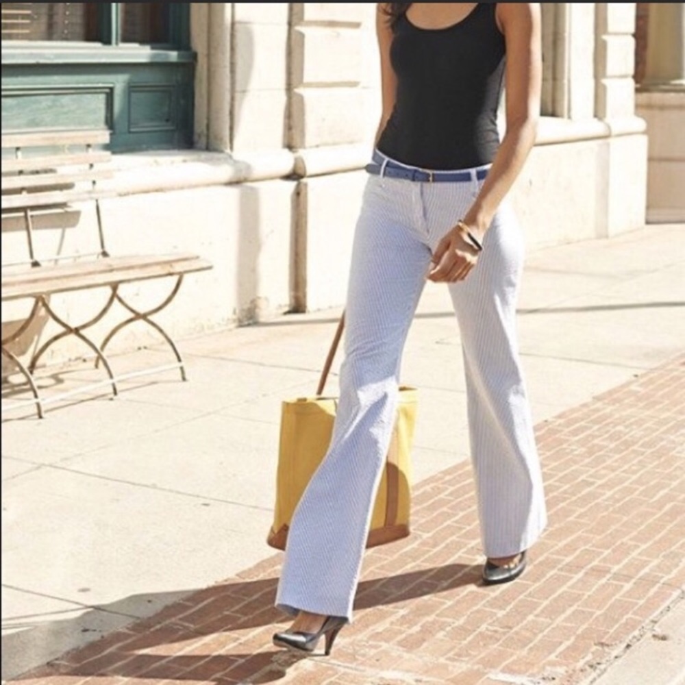 Sold - Seersucker city fit trousers